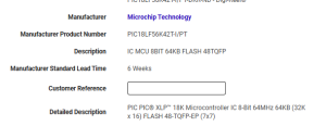 PIC18LF56K42T-I/PT