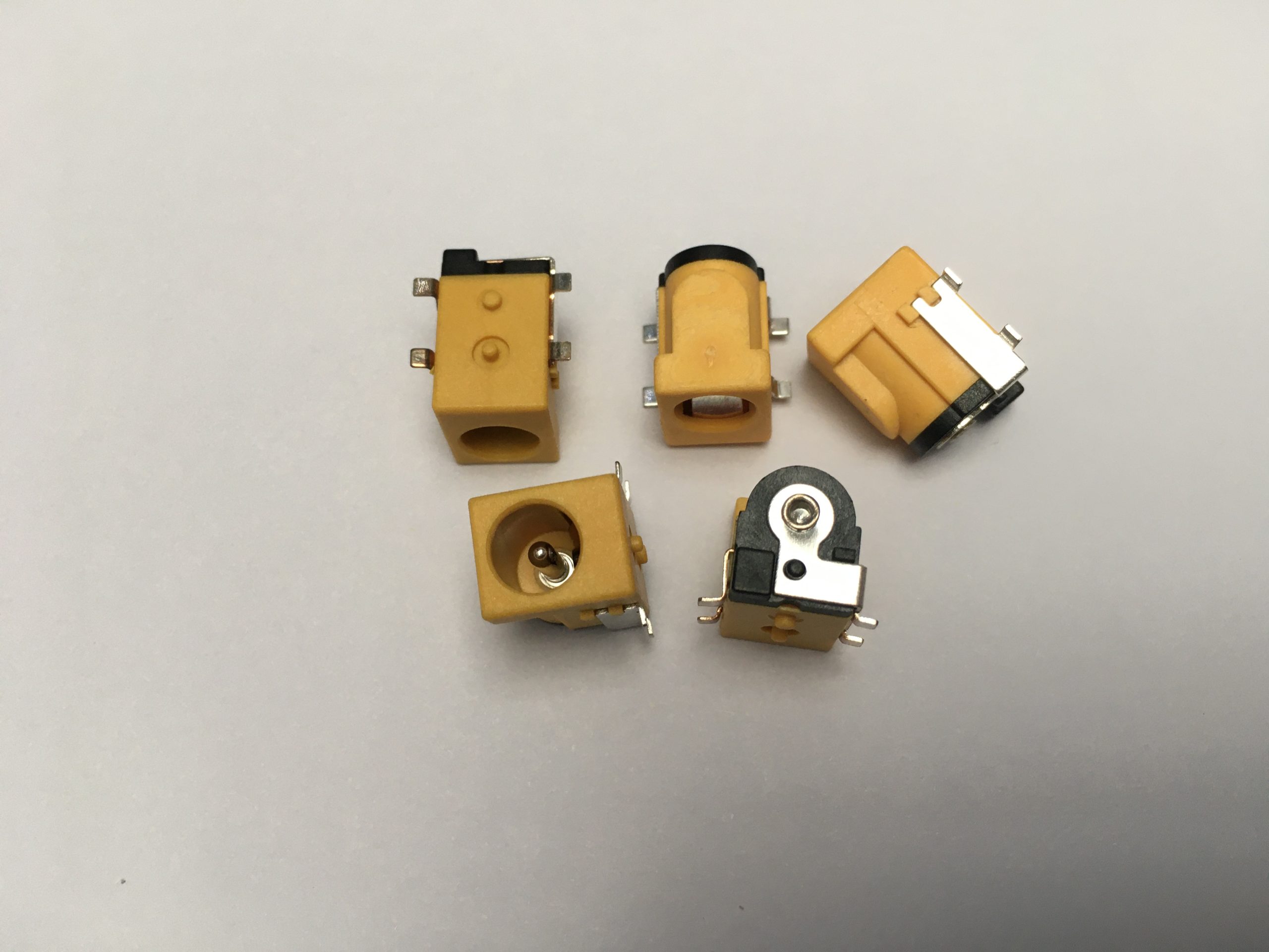 DC Jack, 6.4/2.0, DC-050, SMD, Yellow,ELC-00468